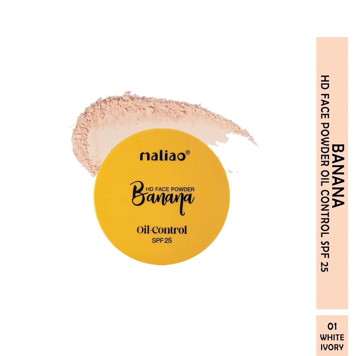 Maliao Banana HD 2 IN 1 Oil-Control Face Powder Compact - Matte Finish